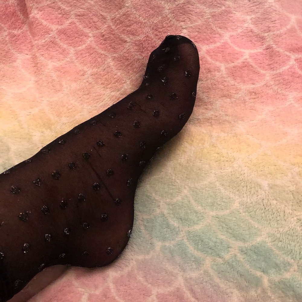 Used Sheer sparkle anklet socks